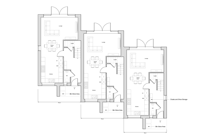 Plots 1-3 G F Plan